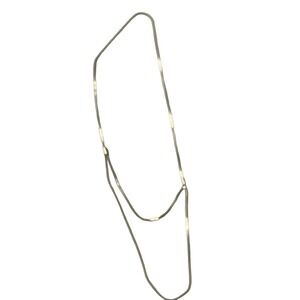 Gold Tone Metal Slide Box Chain Necklace Adjustable Length Fast Shipping